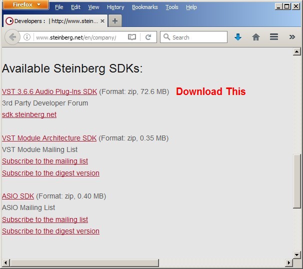 Steinberg SDK Download